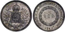 800 Reis Brésil / Empire du Brésil (1822-1889) Argent 