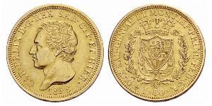 80 Lira Italian city-states Gold Charles Felix of Sardinia