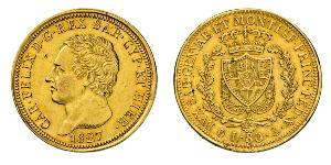 80 Lira Italian city-states Gold Karl Felix (Sardinien-Piemont)