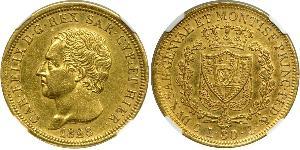 80 Lira Italian city-states Gold Karl Felix (Sardinien-Piemont)
