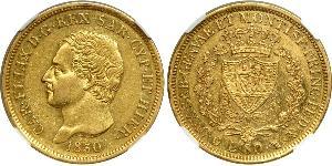 80 Lira Italian city-states Gold Karl Felix (Sardinien-Piemont)