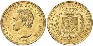 80 Lira Italian city-states 金 卡洛·費利切