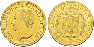 80 Lira Italian city-states 金 卡洛·費利切