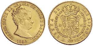 80 Real Spagna Oro Isabella II of Spain (1830- 1904)