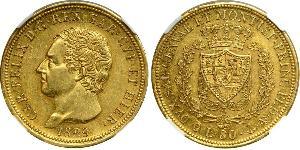 80 Ліра Italian city-states Золото Charles Felix of Sardinia