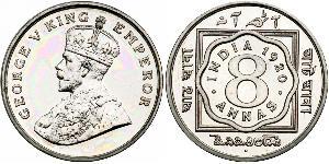 8 Anna Britisch-Indien (1858-1947) Kupfer/Nickel George V (1865-1936)