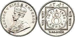 8 Anna Britisch-Indien (1858-1947) Kupfer/Nickel George V (1865-1936)