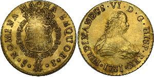8 Escudo Chile Gold Ferdinand VI. von Spanien (1713-1759)
