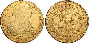 8 Escudo Chile Gold Karl IV (1748-1819)