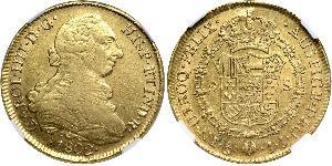 8 Escudo Chile Gold Charles IV of Spain (1748-1819)