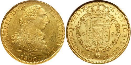 8 Escudo Chile Gold Karl IV (1748-1819)