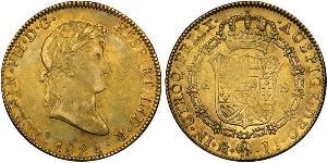 8 Escudo First Mexican Empire (1821 - 1823) Gold Ferdinand VII of Spain (1784-1833)