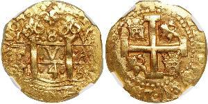 8 Escudo Peru Gold Philip V of Spain(1683-1746)