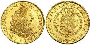 8 Escudo Peru Gold Ferdinand VI of Spain (1713-1759)