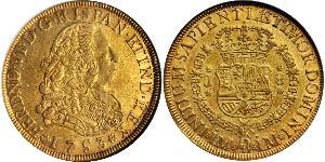 8 Escudo Peru Gold Ferdinand VI of Spain (1713-1759)