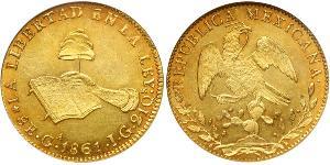 8 Escudo Second Federal Republic of Mexico (1846 - 1863) Gold 
