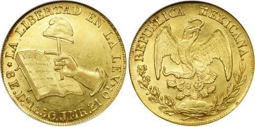 8 Escudo Second Federal Republic of Mexico (1846 - 1863) Gold 
