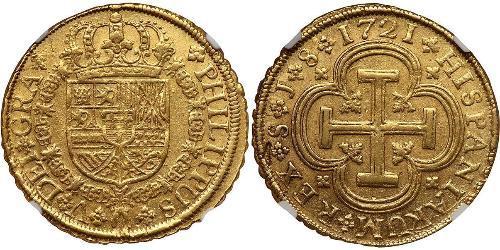 8 Escudo Spain Gold Philip V of Spain(1683-1746)
