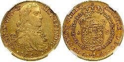 8 Escudo Spanish Mexico  / Kingdom of New Spain (1519 - 1821) Gold Ferdinand VII of Spain (1784-1833)