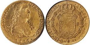8 Escudo Spanish Mexico  / Kingdom of New Spain (1519 - 1821) Gold Ferdinand VII of Spain (1784-1833)