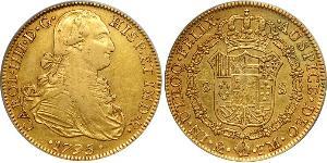 8 Escudo Spanish Mexico  / Kingdom of New Spain (1519 - 1821) Gold Charles IV of Spain (1748-1819)