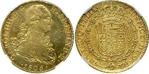 8 Escudo Spanish Mexico  / Kingdom of New Spain (1519 - 1821) Gold Charles IV of Spain (1748-1819)