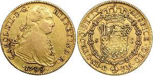 8 Escudo Spanish Mexico  / Kingdom of New Spain (1519 - 1821) Gold Charles IV of Spain (1748-1819)