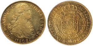 8 Escudo Spanish Mexico  / Kingdom of New Spain (1519 - 1821) Gold Charles IV of Spain (1748-1819)