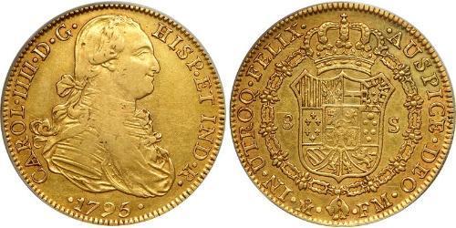 8 Escudo Spanish Mexico  / Kingdom of New Spain (1519 - 1821) Gold Charles IV of Spain (1748-1819)