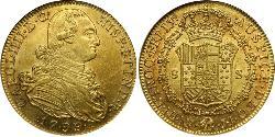 8 Escudo Viceroyalty of New Granada (1717 - 1819) Gold Charles IV of Spain (1748-1819)