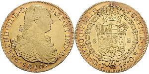 8 Escudo Viceroyalty of New Granada (1717 - 1819) Gold Charles IV of Spain (1748-1819)