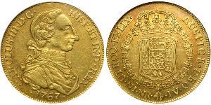 8 Escudo Viceroyalty of New Granada (1717 - 1819) Gold Charles III of Spain (1716 -1788)