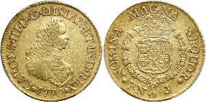 8 Escudo Viceroyalty of New Granada (1717 - 1819) Gold Charles III of Spain (1716 -1788)