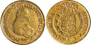 8 Escudo Viceroyalty of New Granada (1717 - 1819) Gold Charles III of Spain (1716 -1788)