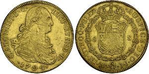 8 Escudo Viceroyalty of New Granada (1717 - 1819) Gold Charles IV of Spain (1748-1819)