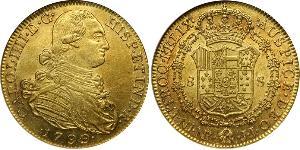 8 Escudo Viceroyalty of New Granada (1717 - 1819) Gold Charles IV of Spain (1748-1819)