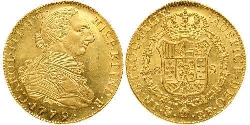 8 Escudo Viceroyalty of the Río de la Plata (1776 - 1814) / Bolivia Gold Charles III of Spain (1716 -1788)