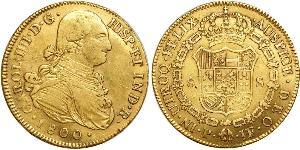 8 Escudo Vizekönigreich Neugranada (1717 - 1819) Gold Karl IV (1748-1819)