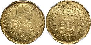 8 Escudo Vizekönigreich Neugranada (1717 - 1819) Gold Karl IV (1748-1819)