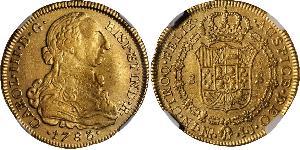 8 Escudo Vizekönigreich Neugranada (1717 - 1819) Gold Karl III. von Spanien (1716 -1788)