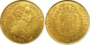 8 Escudo Vizekönigreich Neugranada (1717 - 1819) Gold Karl III. von Spanien (1716 -1788)