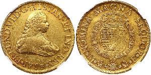 8 Escudo Vizekönigreich Neuspanien (1519 - 1821) Gold Ferdinand VI. von Spanien (1713-1759)