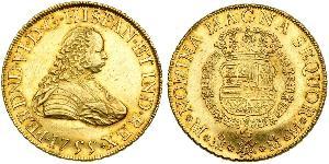 8 Escudo Vizekönigreich Neuspanien (1519 - 1821) Gold Ferdinand VI. von Spanien (1713-1759)