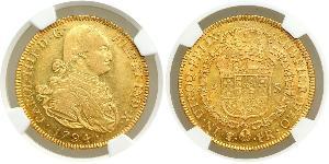 8 Escudo Bolivie Or Charles IV d