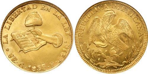 8 Escudo Centralist Republic of Mexico (1835 - 1846) Or 
