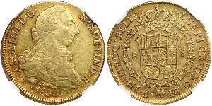 8 Escudo Chili Or Charles IV d