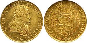 8 Escudo Nouvelle-Espagne (1519 - 1821) Or Philippe V d