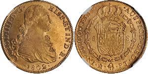 8 Escudo Nouvelle-Espagne (1519 - 1821) Or Charles IV d