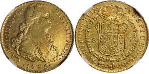 8 Escudo Pérou Or Charles IV d