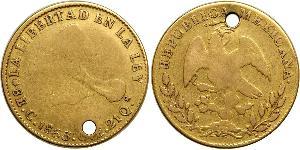 8 Escudo Second Federal Republic of Mexico (1846 - 1863) Or 